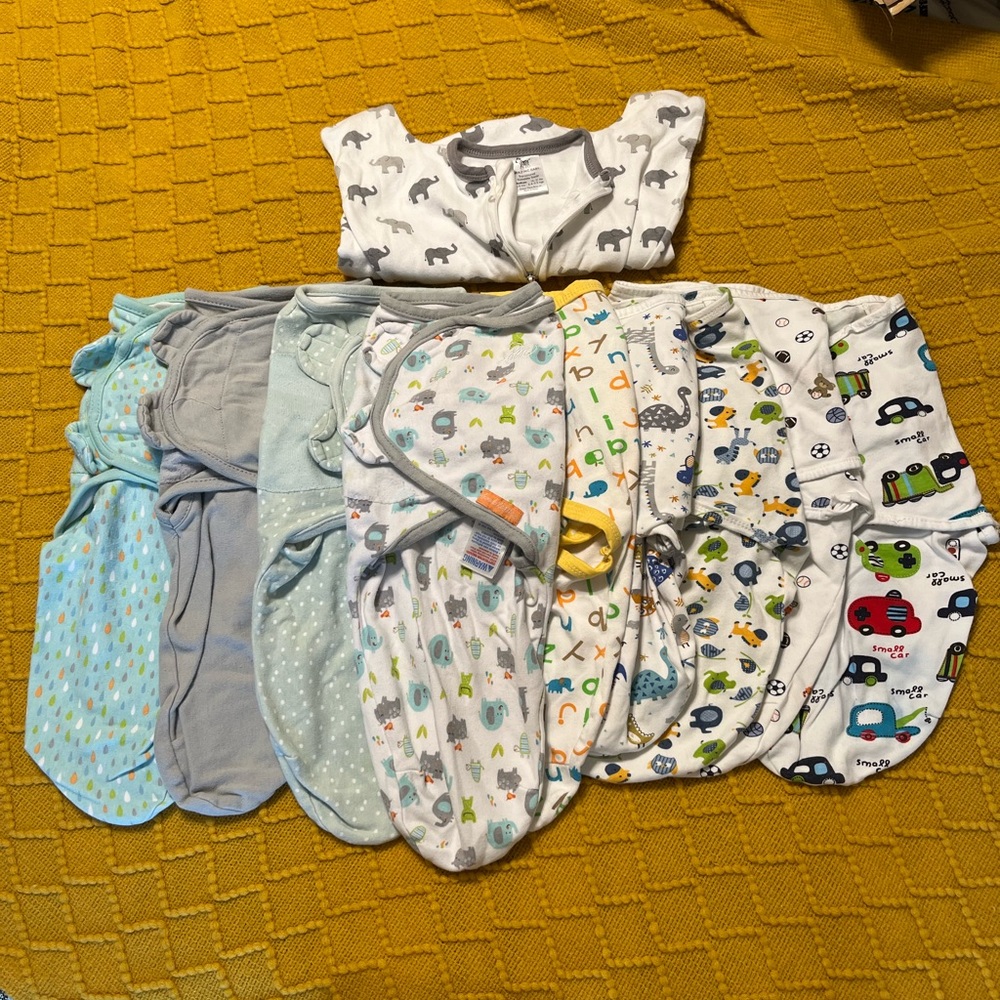 Baby Boy Velcro Swaddles (10)